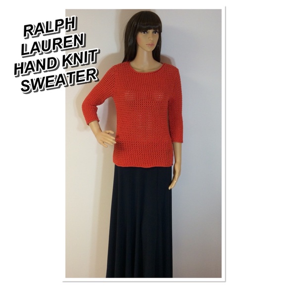 LAUREN RALPH LAUREN EXCLUSIVE HAND KNIT SWEATER - Picture 1 of 5